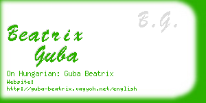 beatrix guba business card